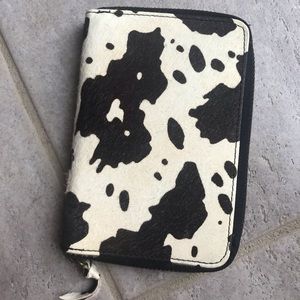 Urban Outfitters Cow Hide Zip Wallet
